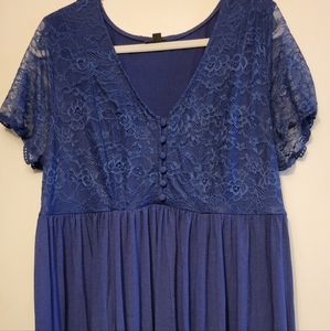 Lace Top Skater Dress